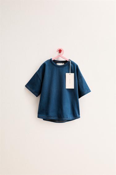 ZARA TIMELESS - PLAIN COTTON T-SHIRT - Indigo by Zara