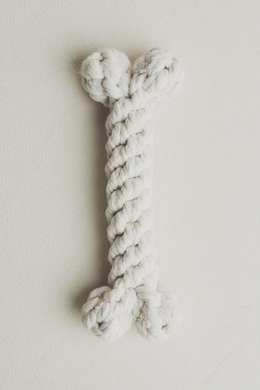 WOVEN BONE PET TOY - Ecru by Zara