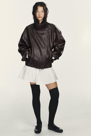 PATENT EFFECT BALLERINA SHOES WITH BUCKLES - Black by Zara