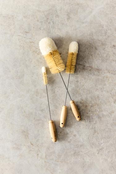 SET OF BOTTLE BRUSHES - Light beige by Zara