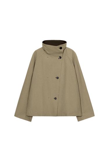 REVERSIBLE CHECK JACKET ZW COLLECTION - Light beige by Zara