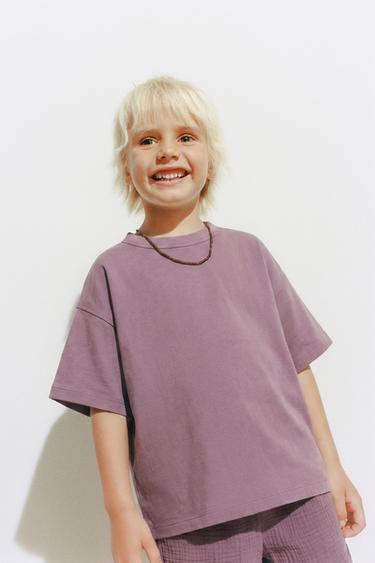T-SHIRT AND BERMUDA SHORTS SET - Burgundy by Zara