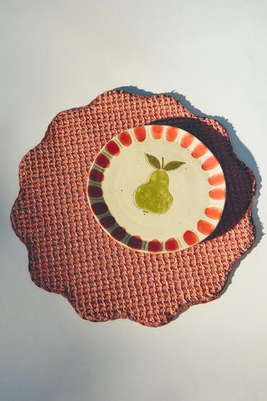 YELLOW FLORAL PAPER PLACEMAT - Pink by Zara