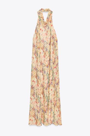 FLORAL PRINT DRESS ZW COLLECTION - Yellow by Zara