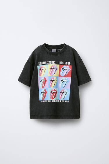 ROLLING STONES © WASHED-EFFECT T-SHIRT - Dark anthracite by Zara