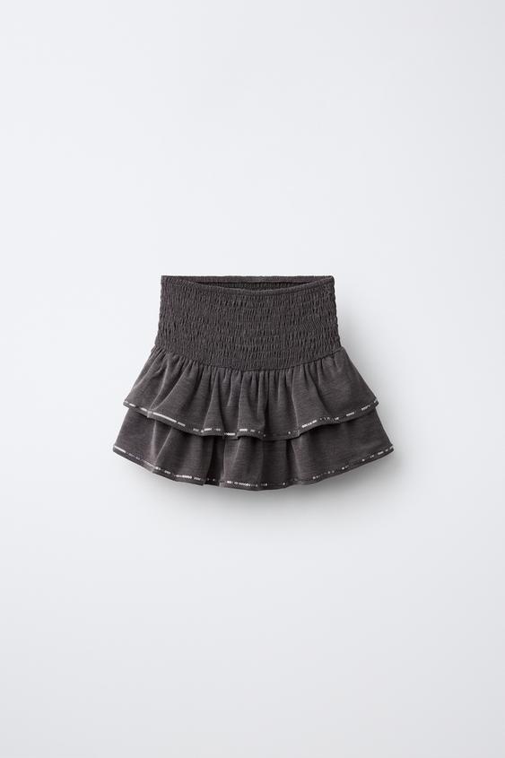SEQUINNED RUFFLE SKIRT - Anthracite grey by Zara - Image 0