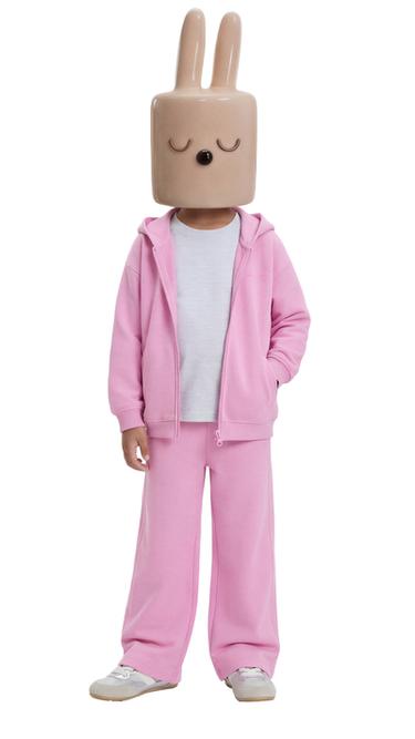 INTERLOCK ZIP-UP SWEATSHIRT WITH EMBOSSED TEXT - Pink / Lilac by Zara