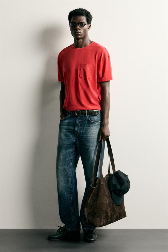 LEATHER TOTE BAG - Brown by Zara - Image 0