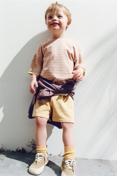 BASIC PLUSH BERMUDA SHORTS - Mustard by Zara