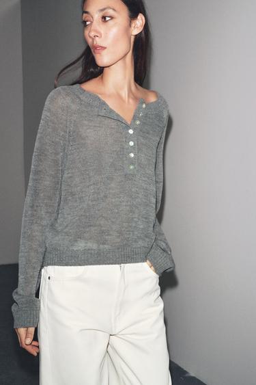 KNIT BAKER SWEATER - Grey marl by Zara - Image 0