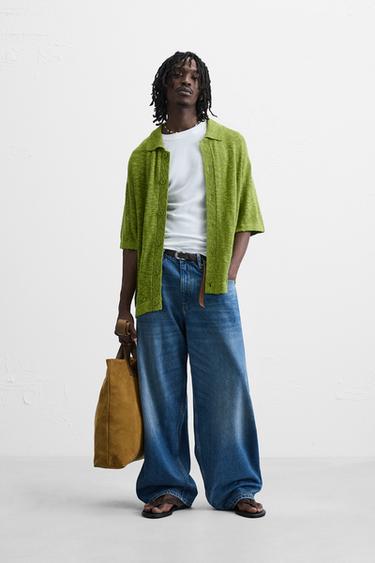 IRREGULAR KNIT SHIRT - Pistachio by Zara - Image 0