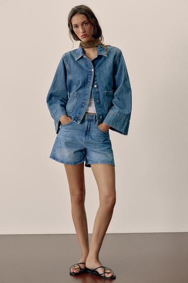 Z1975 MOM FIT SHORTS - Mid-blue by Zara