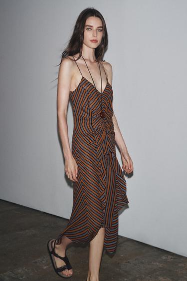 ZW COLLECTION STRIPED CAMISOLE DRESS - Multicoloured by Zara