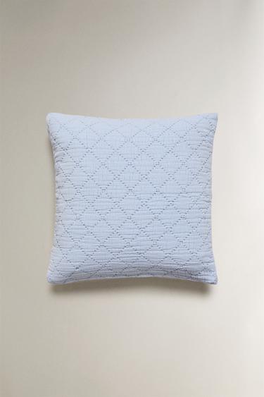 CHILDREN’S DIAMOND CUSHION COVER - Blue by Zara