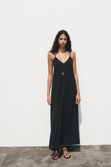 LONG STRAPPY DRESS - Black by Zara