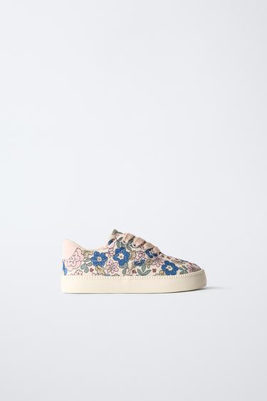 FLORAL SNEAKERS - Ecru White by Zara