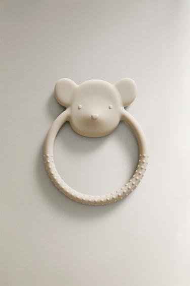 CHILDREN'S MOUSE TEETHER - Taupe grey by Zara - Image 0