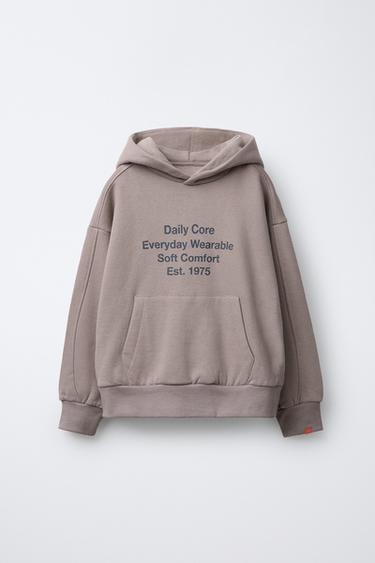 SLOGAN PRINT HOODIE - Pale pink by Zara - Image 0