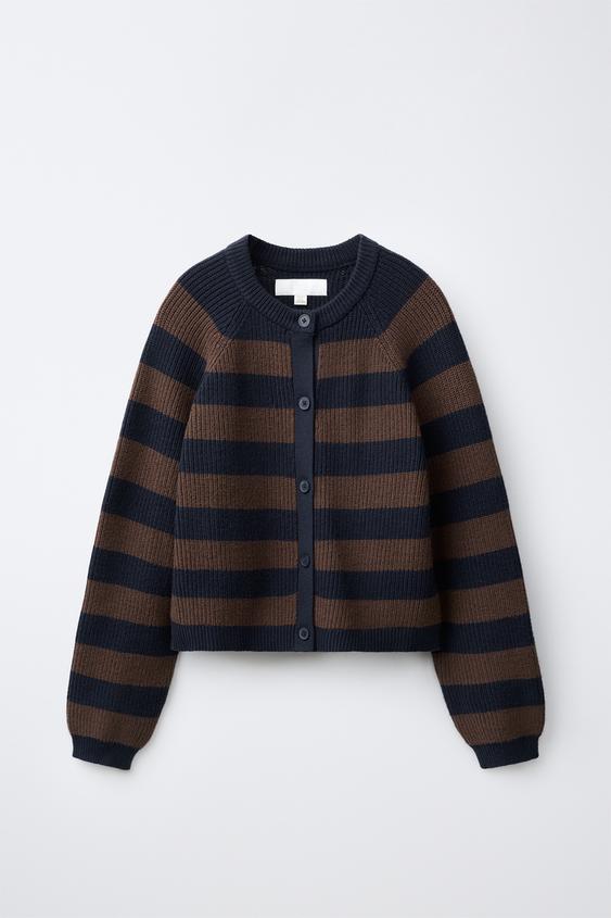 STRIPED KNIT CARDIGAN - striped by Zara - Image 0