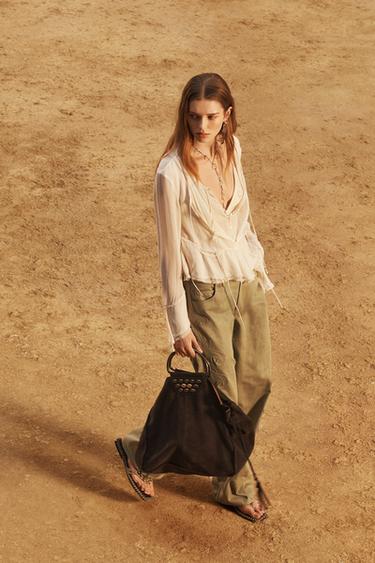 LIMITED EDITION TROUSERS WITH SIDE DETAIL - Sage Green by Zara - Image 0