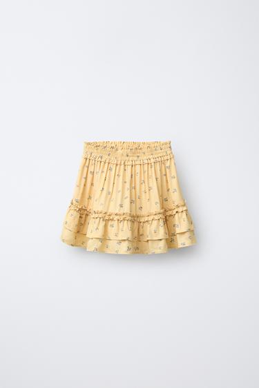 BLUEBERRY PRINT BERMUDA SKORT - Yellow by Zara