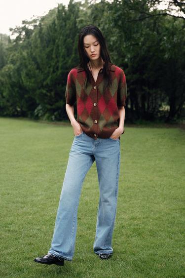Z1975 MID-WAIST BOOTCUT JEANS - Mid-blue by Zara