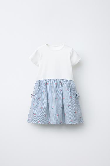 CONTRAST DRESS WITH POCKETS - Light blue by Zara - Image 0