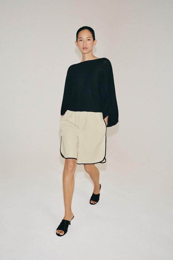 VOLUMINOUS SLEEVE KNIT JUMPER - Black by Zara - Image 0