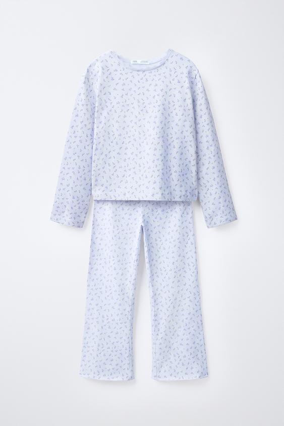 6-14 YEARS/ FLORAL PRINT PYJAMAS - Light blue by Zara - Image 0