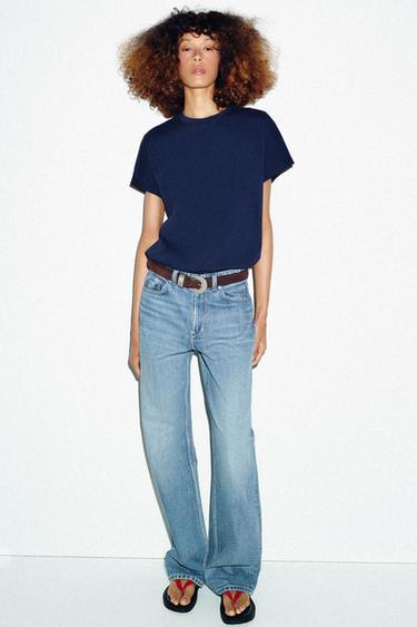 DROP SLEEVE T-SHIRT - Blue by Zara