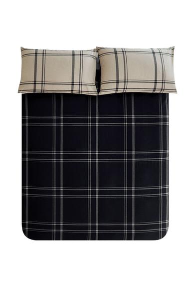 REVERSIBLE CHECK DUVET COVER - Blue by Zara