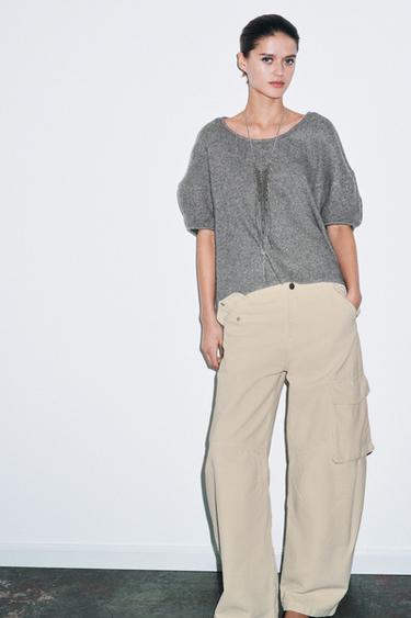 LOOSE-FIT KNIT JUMPER - Grey by Zara