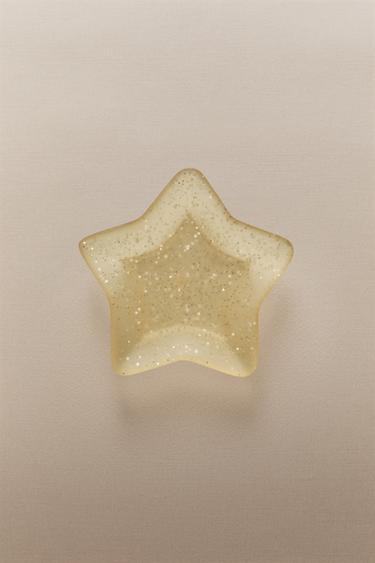 KIDS' GLITTER STAR SOAP DISH - Yellow by Zara