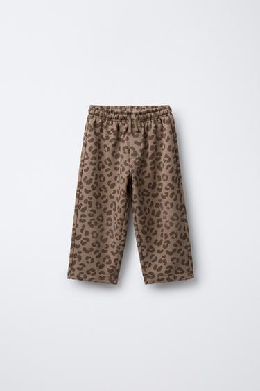 ANIMAL PRINT PLUSH TROUSERS - Brown by Zara - Image 0