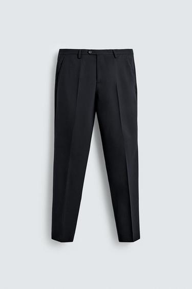 100% WOOL SUIT TROUSERS - Navy blue by Zara