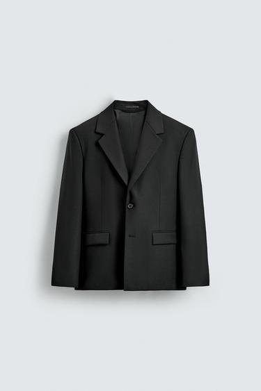 WOOL SUIT BLAZER - Black by Zara