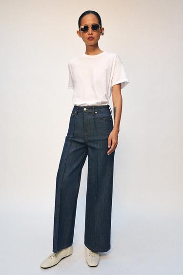 ZW COLLECTION WIDE-LEG HIGH-WAIST JEANS - Indigo by Zara