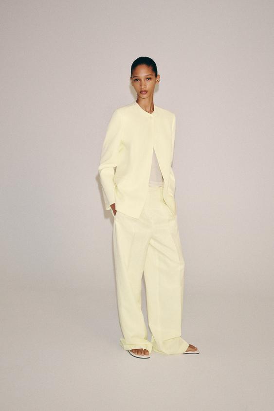 ZW COLLECTION STRAIGHT BLAZER - Yellow by Zara - Image 0