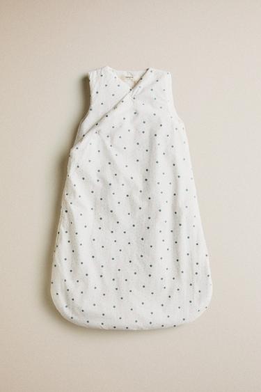 CHILDREN'S LEAF PRINT SLEEPING BAG - Ecru by Zara