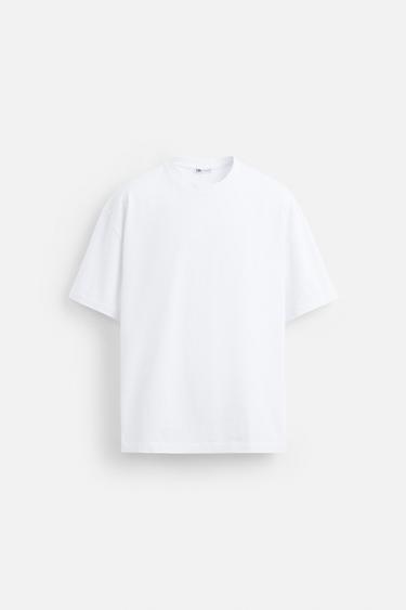 HEAVYWEIGHT REGULAR FIT T-SHIRT - White by Zara