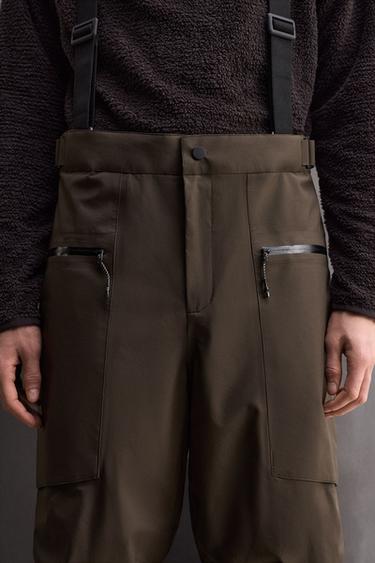 RECCO® WATERPROOF PADDED SHELL SKI TROUSERS - Brown by Zara