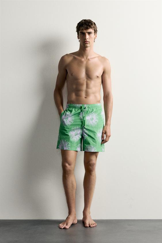 JELLYFISH PRINT LONG SWIMMING TRUNKS - Multicoloured by Zara - Image 0