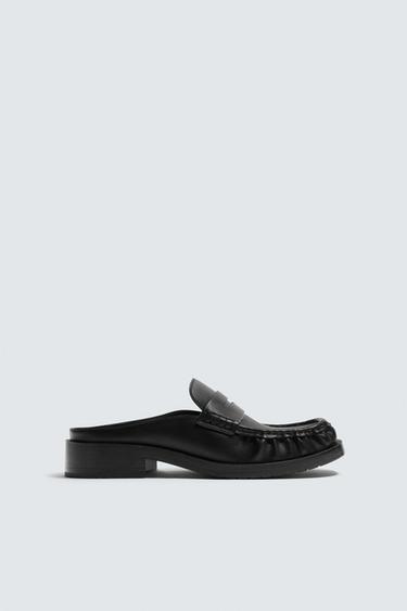 MULE LOAFERS - Black by Zara