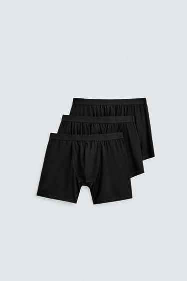 3-PACK OF MODAL BLEND BOXERS - Black by Zara