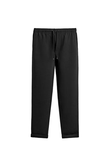 EASY CARE JOGGER WAIST TROUSERS - Black by Zara