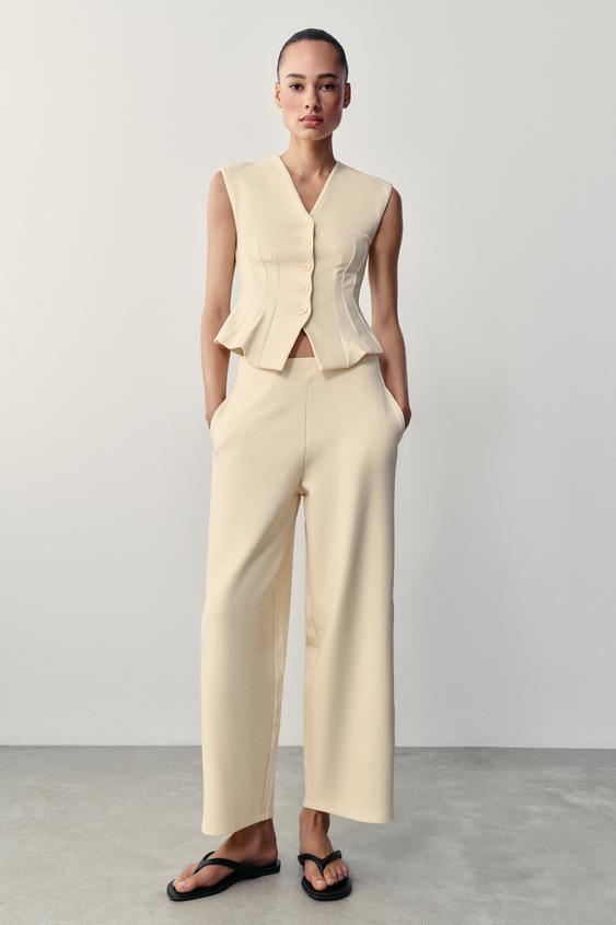 INTERLOCK BALLOON TROUSERS - Yellow by Zara - Image 0