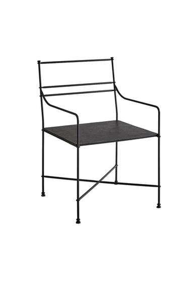 FORGED METAL ACCENT CHAIR WITH ARMRESTS - Black by Zara