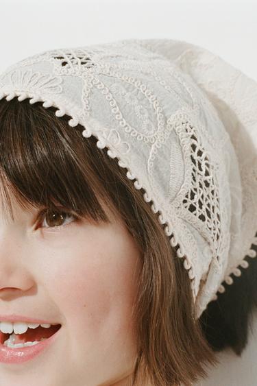 BUTTERFLY CUT-OUT BANDANA BELT - Ecru by Zara