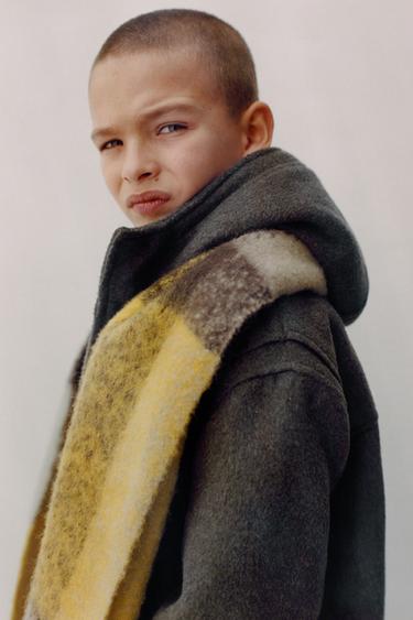 WOOL BLEND DUFFLE COAT - Taupe grey by Zara