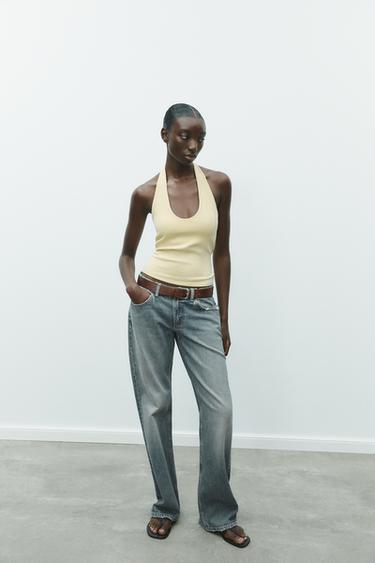 HALTER TOP - Yellow by Zara